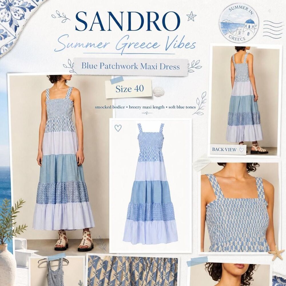 Sandro Women's Blue Dress - Picture 4 of 7